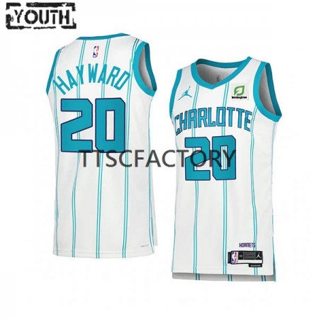 Maglia NBA Charlotte Hornets Gordon Hayward 20 Jordan 2022-23 Association Edition Bianco Swingman - Bambino
